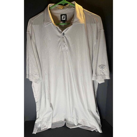 FootJoy Other - FootJoy Polo Mens M Gray Performance Golf Gingham Plaid Shirt